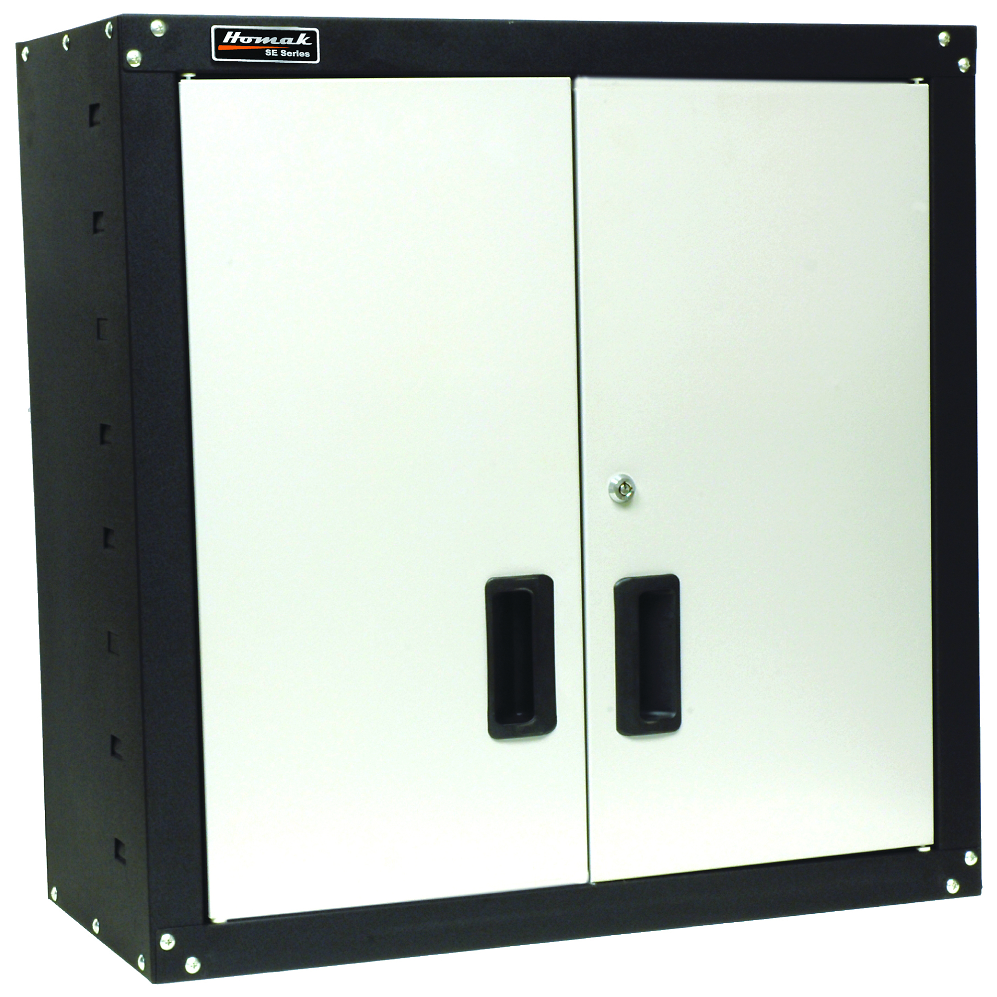 Homak SE Series 2-Door Wall Cabinet, 26 3/4in.W x 12in.D x 26 7/8in.H, Model# GS00727021